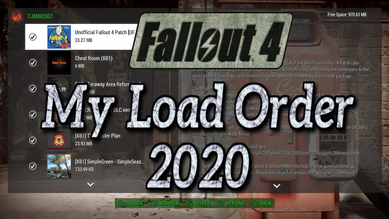 Fallout 4 Load Order Template