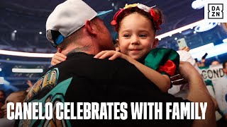 Canelo Celebrates With His Family After Defeating Billy Joe Saunders