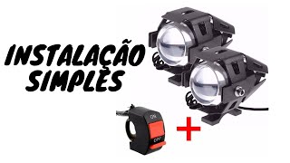 Como instalar Farol auxiliar, como instalar farol de milha na moto, instalação simples de milha moto