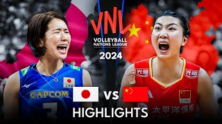 🇯🇵 JAPAN vs CHINA 🇨🇳 | Highlights | Women's VNL 2024