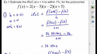 MHF4U - Rate of Change in Polynomial Functions