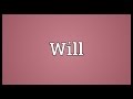 Will Meaning