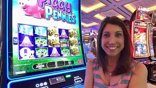 Show me The MONEY! 🎰 All Aboard Piggy Pennies slot machine at Hard Rock Casino #slots #casino