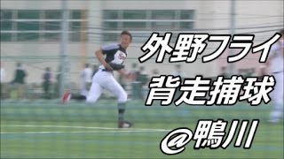 [2016鴨川キャンプ] 外野フライ捕球練習 背走捕球 2016/11/20