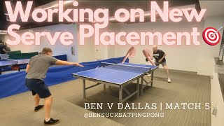 Working on New Serve Placement & Struggling with Rhythm 🏓Post-Tournament Match vs Dallas