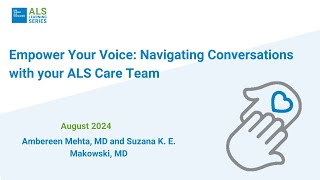 Empower Your Voice: Navigating Conversations with your ALS Care Team