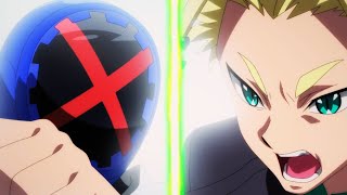 Kamen X vs Chrome Ryugu Cobalt Dragoon First Battle (HD) - Beyblade X