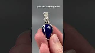 Lapis Lazuli \u0026 Sterling Silver Wire Wrapped Pendant