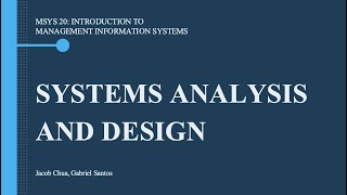 Module 3.1.1 - Systems Analysis and Design