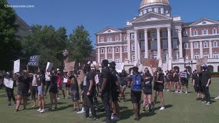 Hundreds of CNU students march in protest