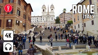 ROME - Italy 🇮🇹 4K Walking Tour | Street Walk | City Tour