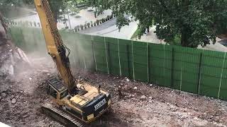 building Demolition using High reach Boom #building #demolition #vairal #vairalvideo#trending