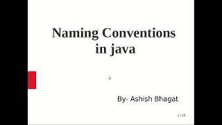 Java Tutorial 8: Java Naming conventions in detail