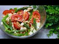 This simple and quick green asparagus salad recipe always works: Asparagus Tomatoes Mozzarella