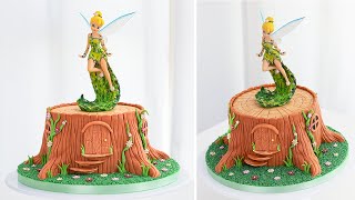TINKERBELL Cake Tutorial 💚 The Perfect Treat for a Little FAIRY!