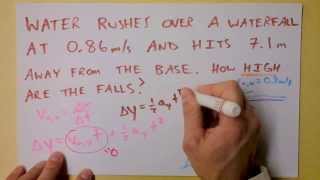 Find Cliff Height | Projectile Motion Worked Example Class 1 Problem | Doc Physics