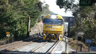 Intermodal 1PS6 operated by Pacific National at Tallong NSW. Wednesday   16 June 2021