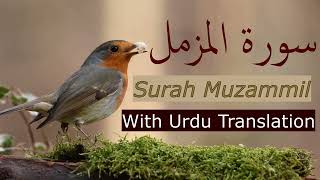 Surah Muzammil with Urdu translation | Beautiful Quran Recitation | Quran with UrduHindi translation