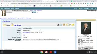 Biography Reference Center How To