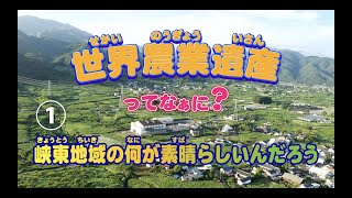 ①世界農業遺産〜峡東地域の何が素晴らしいんだろう〜