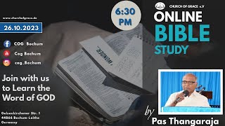 🔴Live || 26 Oct 2023 || COG || Bible Study || Pas Thangaraja