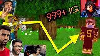 Gamers 999iq moments in Minecraft 🔴 techno gamerz, bbs, live Insaan, gamerfleet, yessmartypie