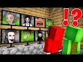 JJ and Mikey Watching for Scary LADIES on CAMERAS in Minecraft! - Maizen