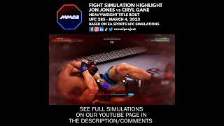 🇺🇸🇫🇷👊🎮 UFC 285 Jon Jones vs Ciryl Gane HW Title Fight Simulation Highiight #shorts