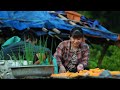 harvesting the yellow corn garden the peaceful lonely life of a poor father and son