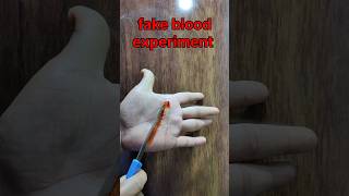 fake blood chemistry experiment #shorts #scienceexperiment