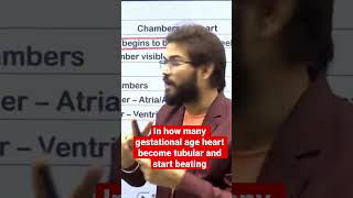 (129) In how many gestational age heart become tubular and start beating #nursing #voogly #offline