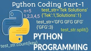 #46 Python Coding for beginners Part-1 Tek Solutions | #teksolutions