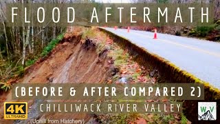 BC Flood Destruction - Before \u0026 After Flood of the Century | 4K | Chilliwack River Valley Carnage