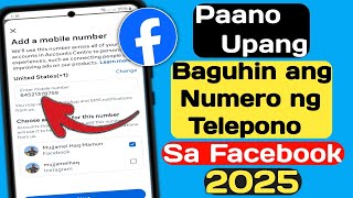 Paano Palitan ang Numero ng Telepono sa Facebook 2025 |  Pagbabago ng Numero ng Facebook