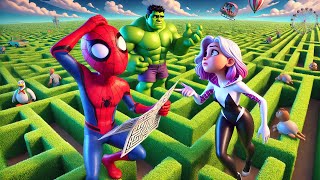 LOST IN THE ENDLESS MAZE: IS THERE A WAY OUT? | Spidey and his Amazing Friends Animation