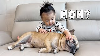Baby Thinks Dog Is Her Mom** SO CUTE YOU'LL CRY