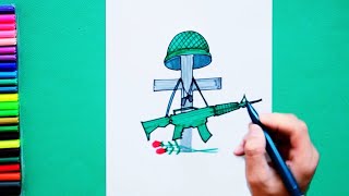 How to draw Veteran's Day