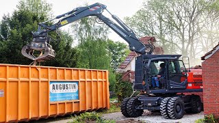 Abbrucharbeiten mit Mobilbagger Atlas 160W / Wheeled excavator Atlas 160W