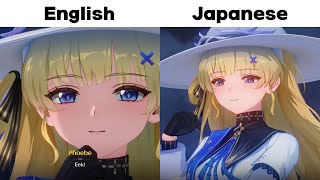 Phoebe English vs Japanese Voice | Wuthering Waves