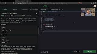 Third Largest Element GFG Solution In JavaScript