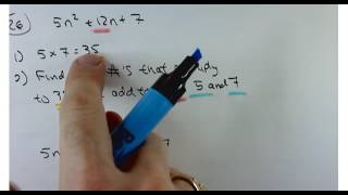 Mat 1100 Section 6.3 Factoring Trinomials of the form ax^2 +bx+c (Part 1)