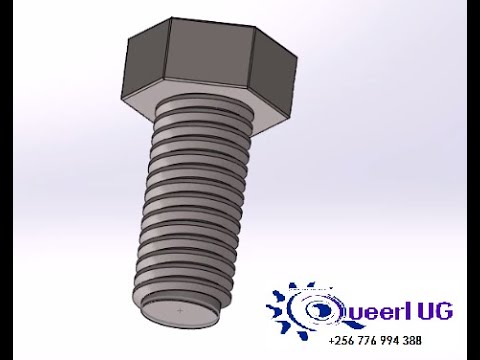 Hex Bolt In Solidworks Youtube