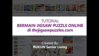 Seputar Kegiatan Senior - Bermain Jigsaw Puzzle Secara ONLINE | Activity @ RUKUN Senior Living