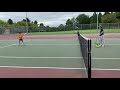 beginner tennis father and son