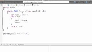 Static (Struct) Methods in Swift