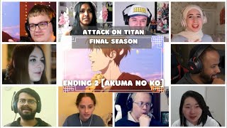 『Akuma no Ko Attack on Titan Final Season』Ending 2 Reaction Mashup |  Shingeki no Kyojin 4th Season