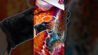 AMAZING!! Flip Cup Acrylic Pouring! #acrylicpouring #abstractart #acrylicpourpainting #art