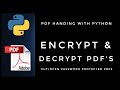 Encrypt & Decrypt PDF files | PDF handling with python | #pyGuru