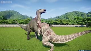 Iguanodon(Modified) VS All Large and Small Carnivores - Jurassic World Evolution