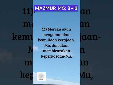 Mazmur 145: 8-13 #mazmur - YouTube